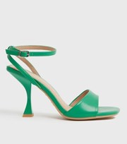 New Look Green Curved Stiletto Heel Sandals